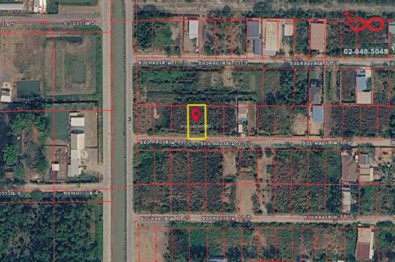 รูป ขายที่ดิน 100 ตร.ว. คลองหลวง ซอยคลองสาม 11/7 ปทุมธานี ใกล้วัดพระธรรมกาย ราคาถูก - รูปที่ 5/5