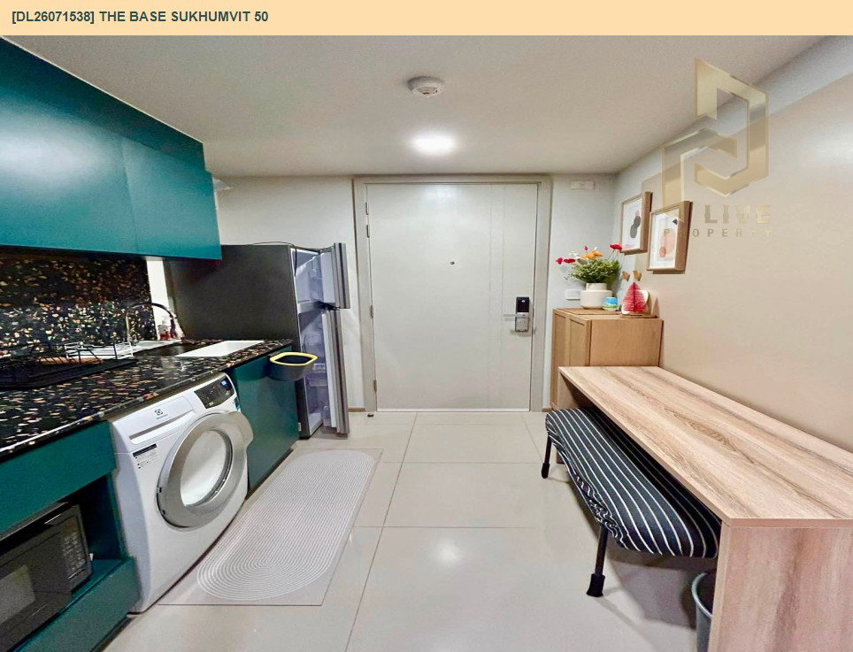 รูป DL26071538 ให้เช่าคอนโด เดอะ เบส สุขุมวิท 50 (The Base Sukhumvit 50) ใกล้ BTS อ่อนนุช พร้อมเข้าอยู่ โทรด่วน 0638692663 LineID @952jdxxk - รูปที่ 2/6