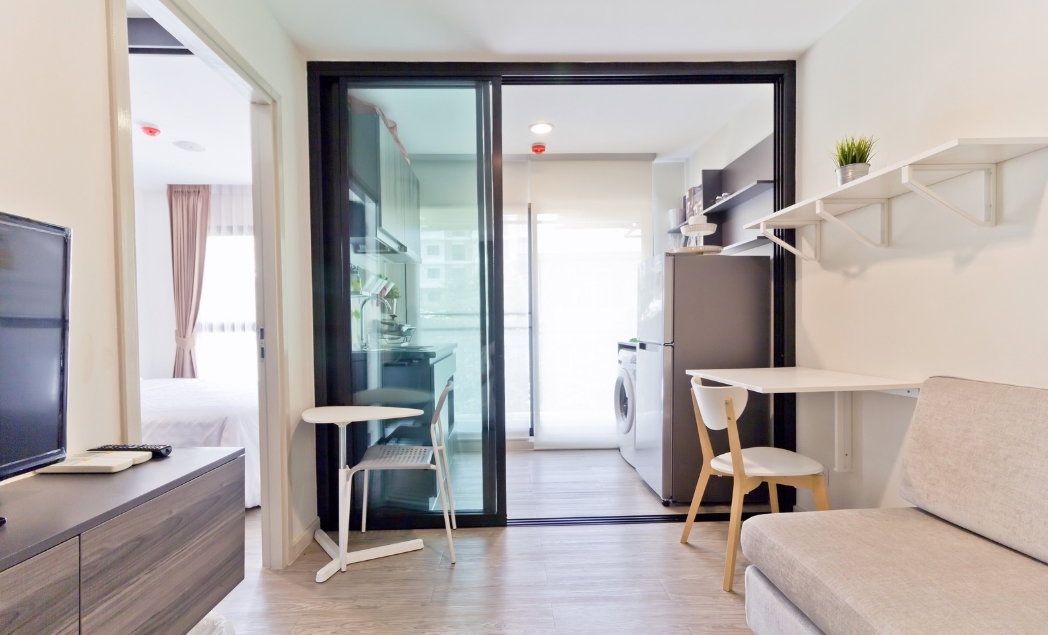 รูป 📣 ให้เช่า คอนโด Villa ลาซาล 1 นอน 26 ตรม ชั้น 8 ติดรถไฟฟ้า BTS สถานีแบริ่ง 9000 บาท - รูปที่ 2/5