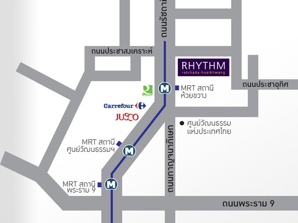 รูป ให้เช่าคอนโด ริทึ่ม รัชดา ห้วยขวาง ขนาด 36 ตรม. 1 ห้องนอน ชั้น 14 ใกล้ MRT ห้วยขวาง - รูปที่ 16/16