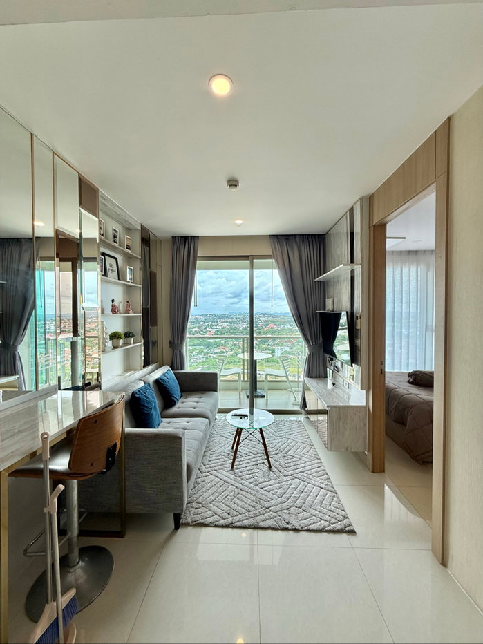 รูป ให้เช่าคอนโด จอมเทียน The Riviera Jomtien ชั้นสูง วิวเมือง เฟอร์ครบ - รูปที่ 2/10