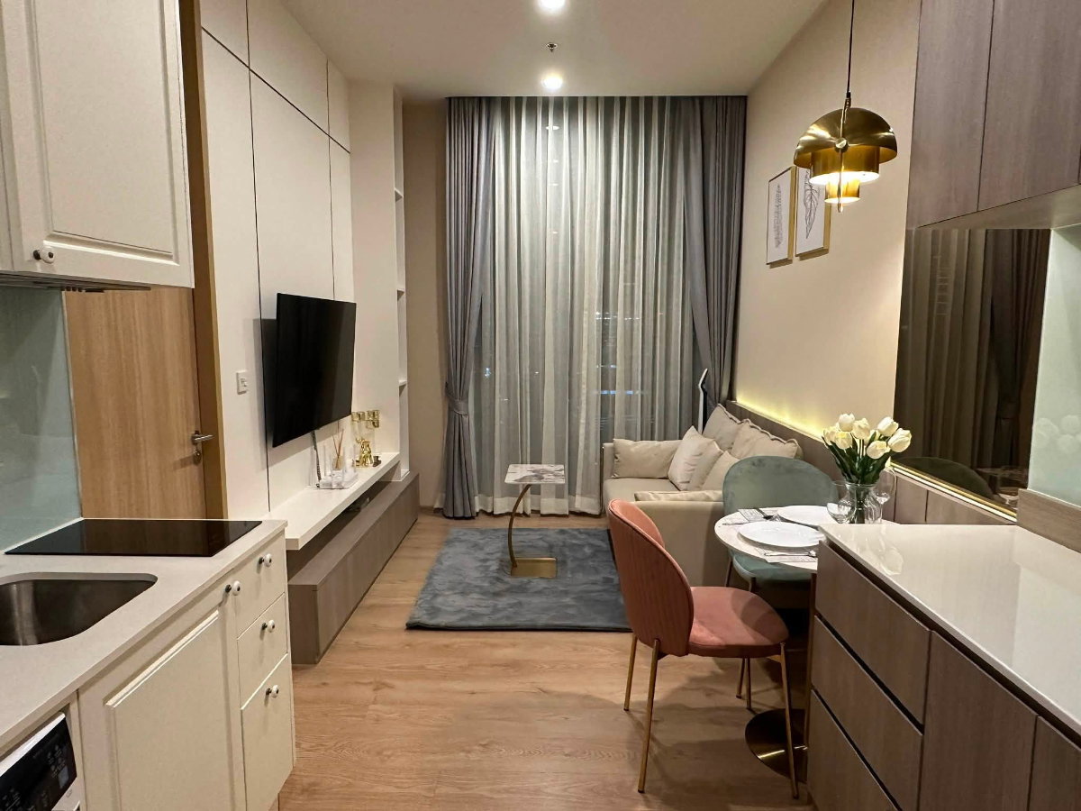 รูป [VR0619] 🔥 30,000/เดือน | Noble BE19 แต่ง Built-in หรู รวม WiFi ฟรี ใกล้ BTS/MRT อโศก เพียง 500 ม.! 🔥 - รูปที่ 1/12