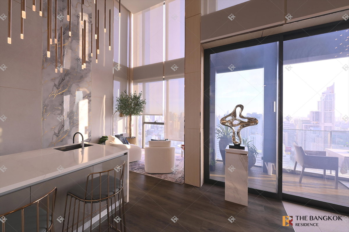 รูป 🌆 Iconic High-Floor Penthouse at The Esse at Singha Complex  - รูปที่ 5/30