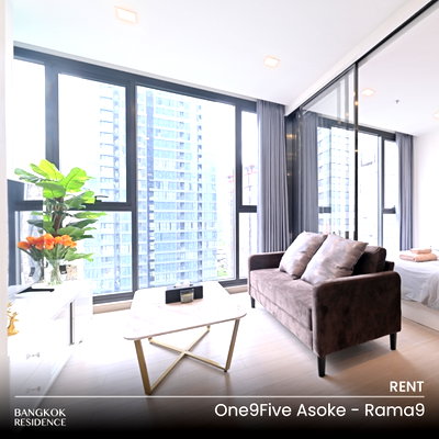 Condos for rent : Rental Condo 🔥 One9Five Asoke-Rama9, 1BR 40 sq.m. 27K 🔥 Great Price, Near MRT Phra Ram 9 