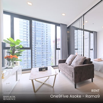 Rental Condo 💙 One9Five Asoke - Rama9, 1BR 40 sq.m. 30K 💚 Beautiful Unit, Ready to Rent, Near MRT Phra Ram 9 