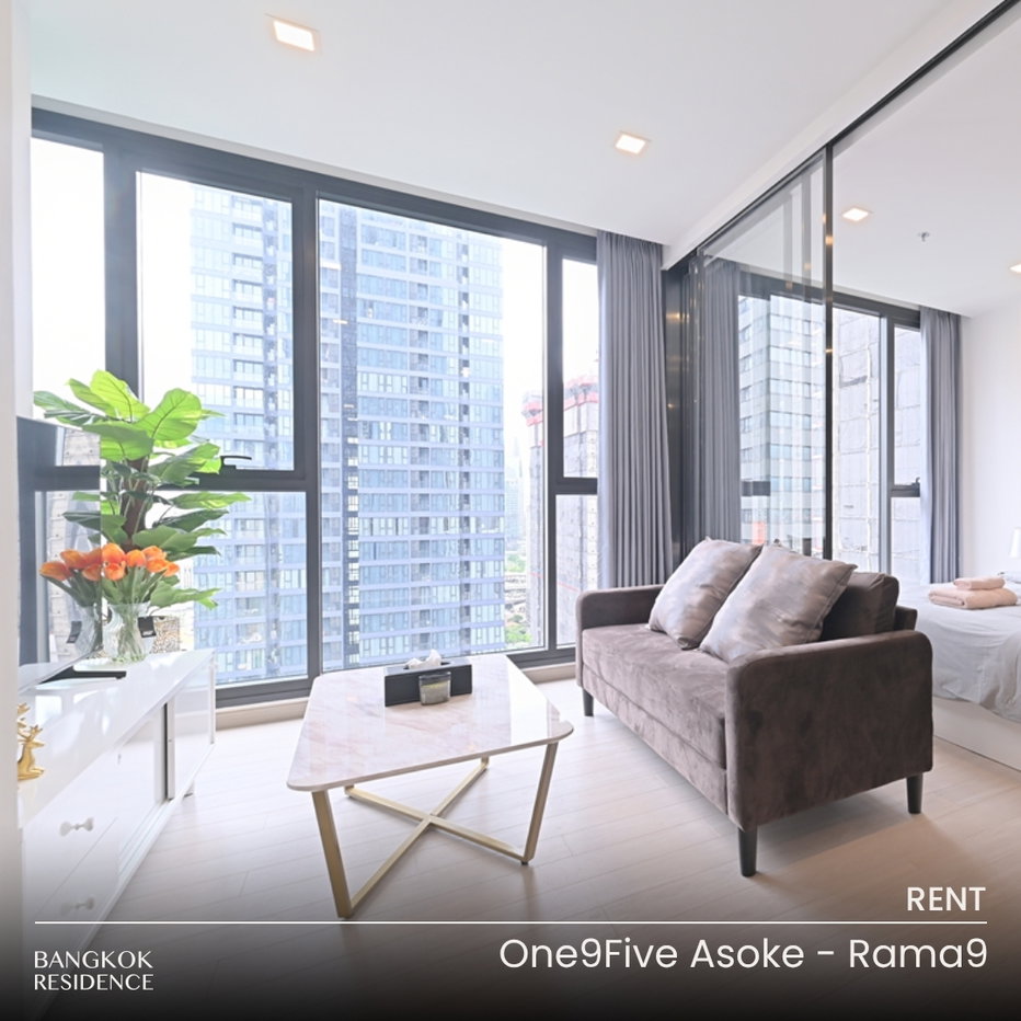 รูป เช่าคอนโด 💙 One9Five Asoke - Rama9 1นอน 40ตร.ม. 30k 💚 ห้องสวย พร้อมเช่า ใกล้ MRT พระราม 9  - รูปที่ 1/10
