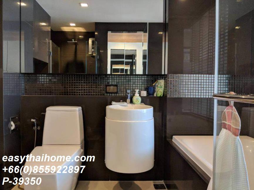 รูป P-39350 เช่าห้องสวย มีอ่างอาบน้ำ + เครื่องใช้ไฟฟ้าจัดเต็ม ริทึ่ม สาทร ชั้น 25 ขนาด 66 ตรม.  ใกล้ BTS สุรศักดิ์ Line ID: @easythaihome 085-592-2897 - รูปที่ 4/10