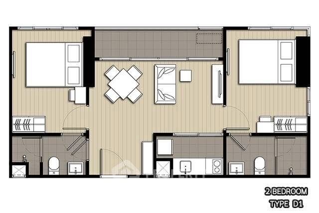รูป คอนโด 2 ห้องนอนให้เช่า ไอดีโอ โอทู ชั้น 8 ใกล้ BTS บางนา (ID 3143453) - รูปที่ 8/8
