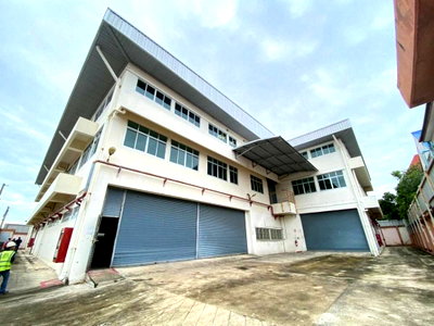 โรงงานให้เช่า : ให้ เช่าอาคารโรงงาน - โกดัง พร้อมสำนักงาน 3 ชั้น บางจาก พระประแดง สมุทรปราการ