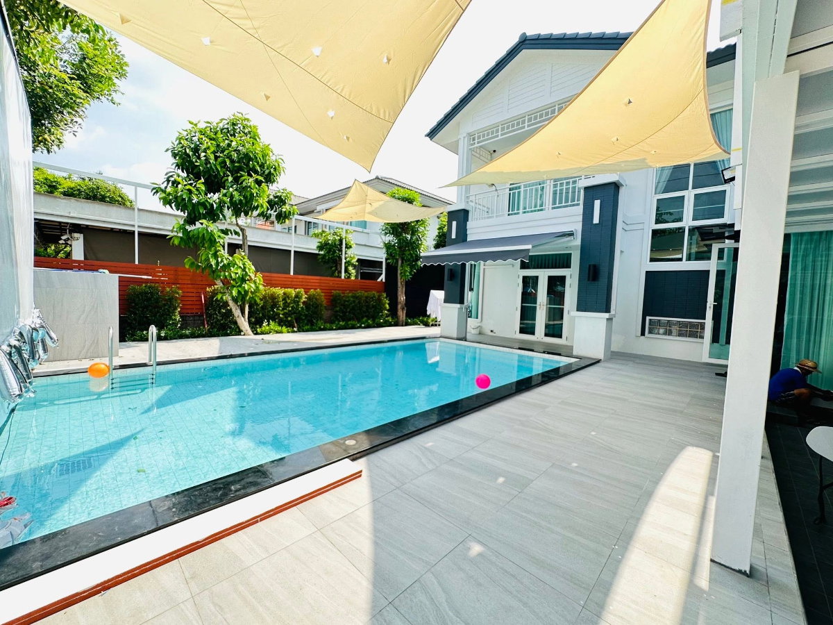 รูป ให้เช่าบ้านเดี่ยว วรารมย์ พรีเมี่ยม วัชรพล-จตุรโชติ พร้อมว่ายน้ำส่วนตัว แต่งสวย พร้อมอยู่ - รูปที่ 2/11