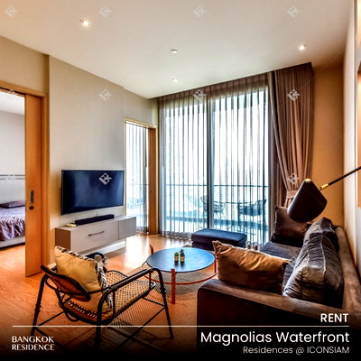 คอนโดให้เช่า : เช่าคอนโด 💫Magnolias Waterfront Residences, 1นอน 79ตร.ม. 70K 🌃 ยูนิตสวย ชั้นสูง ใกล้ ICONSIAM 