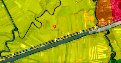 Land for sale Phra Samut Jadee Samut Prakarn : Large plot of land for sale, 38.5 rai, in a prime location in Phra Samut Chedi, Samut Prakan province. Adjacent to Rural Highway SP.4010