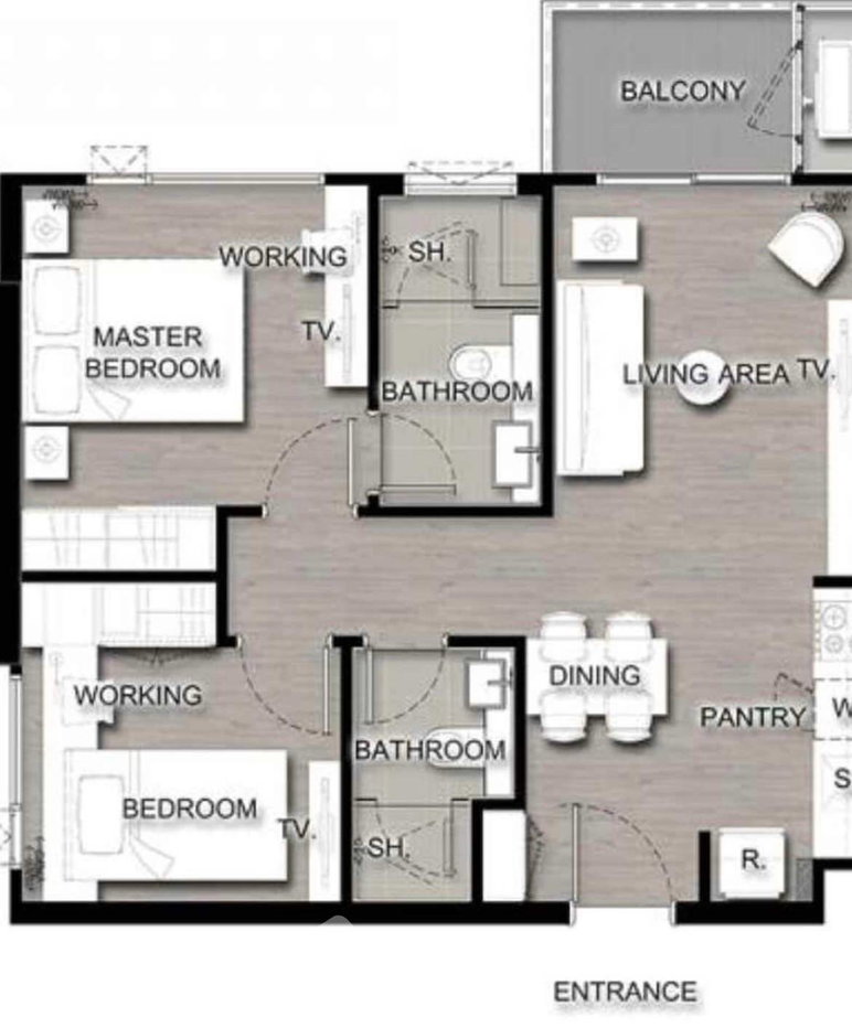 picture High-Floor 2-BR 57 Sqm Condo At The Saint Residences, 100m To MRT Phahon Yothin (ID 3146120) - 7/7