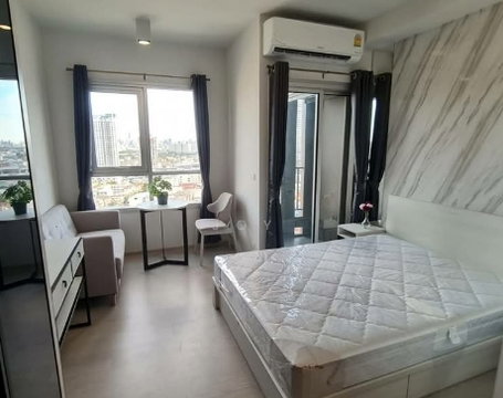 P-48004 | Chapter One Shine Bangpo 🔥✨Studio Condo for Rent | High Floor | Chao Phraya River View | Fully Furnished | Washing Machine