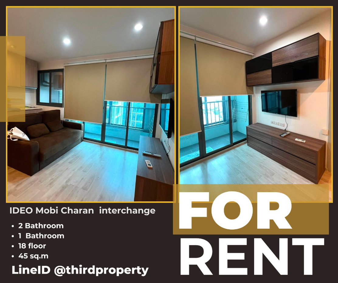 picture 𝐈𝐃𝐄𝐎 𝐌𝐨𝐛𝐢 𝐂𝐡𝐚𝐫𝐚𝐧 𝐈𝐧𝐭𝐞𝐫𝐜𝐡𝐚𝐧𝐠𝐞✨Fully furniture , ready to move in //LineID:@thirdproperty - 1/8