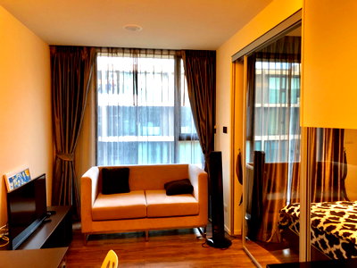 Condos for rent : Fully furnished studio condo for rent (25 sq.m., 7th Fl., Building A) at Park Phutthabucha 48, near KMUTT.