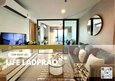 Condos for rent : For Rent 📍 Life Ladprao 📍 Near MRT Ha Yaek Lat Phrao; fully furnished and equipped with all appliances.