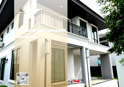 Houses for rent Prawet : Detached house for rent 🔥 Setthasiri Pattanakarn 🔥 4 bedrooms, 3 bathrooms; fully furnished and equipped with appliances.