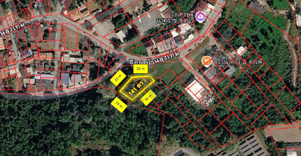 รูป ขายที่ดินเปล่า 141 ตร.ว. ทำเลดี บางพระ – ศรีราชาซอยบ้านลุงเทิ้ม ใกล้อ่างเก็บน้ำบางพระ จังหวัดชลบุรี - รูปที่ 1/6