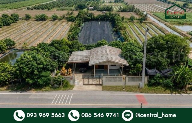 รูป ที่ดินพร้อมสิ่งปลูกสร้าง 4 ไร่ 83 ตร.วา ติดถนน สามพราน นครปฐม - รูปที่ 1/16