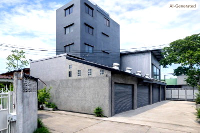 Shophouses for rent Charan Sanit Wong Road : Charan 31-39 Makro Charan 1.16 km. MRT Bang Khun Non-Fai Chai 1.2 km. Building for rent, 3 floors, 1,300 sq m, can be used as a car garage, with