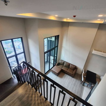 🚩 For Sell Condo KEN ATTITUDE RATTANATHIBET Building 1, Floor 20,Duplex 2 bed room, Room size 76 sqm