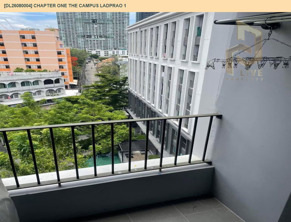 รูป DL26080004 ให้เช่าคอนโด แชปเตอร์ วัน เดอะ แคมปัส ลาดพร้าว 1 (Chapter one The campus Ladprao 1) ใกล้ MRT พหลโยธิน พร้อมเข้าอยู่ โทรด่วน 0653619502 LineID @952jdxxk - รูปที่ 6/6