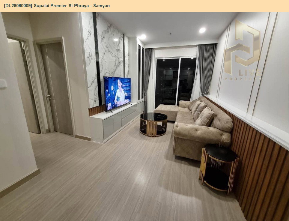 รูป DL26080009 ให้เช่าคอนโด ศุภาลัย พรีเมียร์ สี่พระยา - สามย่าน (Supalai Premier Si Phraya - Samyan) ใกล้ MRT สามย่าน พร้อมเข้าอยู่ โทรด่วน 0638692663 LineID @952jdxxk - รูปที่ 2/8