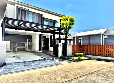 Houses for rent JAS green village - Kubon : Call : 094-564-8492 Manthana Ramintra-Wongwean Village, Detached house 6 Bedrs, 2 houses side-by-side, with maid's room