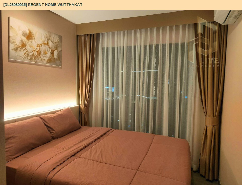 รูป DL26080035 ให้เช่าคอนโด รีเจ้นท์ โฮม วุฒากาศ (Regent Home Wutthakat) ใกล้ BTS วุฒากาศ พร้อมเข้าอยู่ โทรด่วน 0638692663 LineID @952jdxxk - รูปที่ 4/6