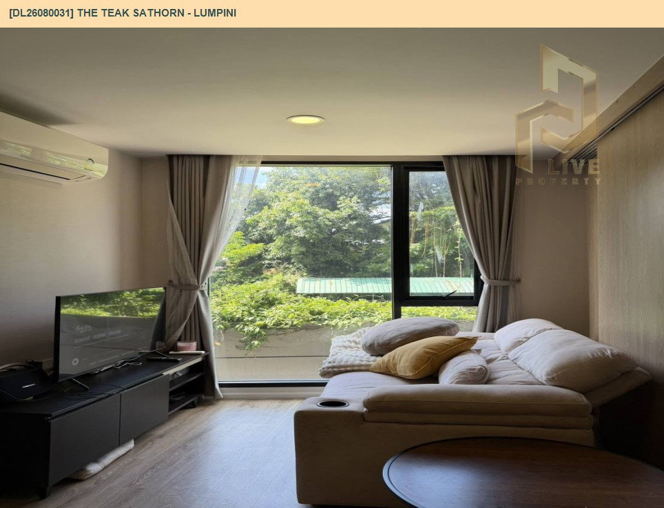 รูป DL26080031 ให้เช่าคอนโด เดอะ ทีค สาทร - ลุมพินี (The Teak Sathorn - Lumpini) ใกล้ - พร้อมเข้าอยู่ โทรด่วน 0653619502 LineID @952jdxxk - รูปที่ 3/5