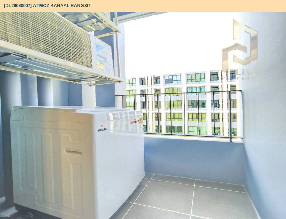 รูป DL26080007 ให้เช่าคอนโด แอทโมซ คาแนล รังสิต (Atmoz Kanaal Rangsit) ใกล้ - พร้อมเข้าอยู่ โทรด่วน 0638692663 LineID @952jdxxk - รูปที่ 15/15