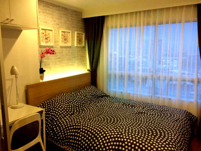Condos for rent : 🎉 For Rent Condo LUMPINI PLACE SRINAKARIN - HUAMAK STATION Building B, Floor 24,1 bed room, Room size 27 sqm