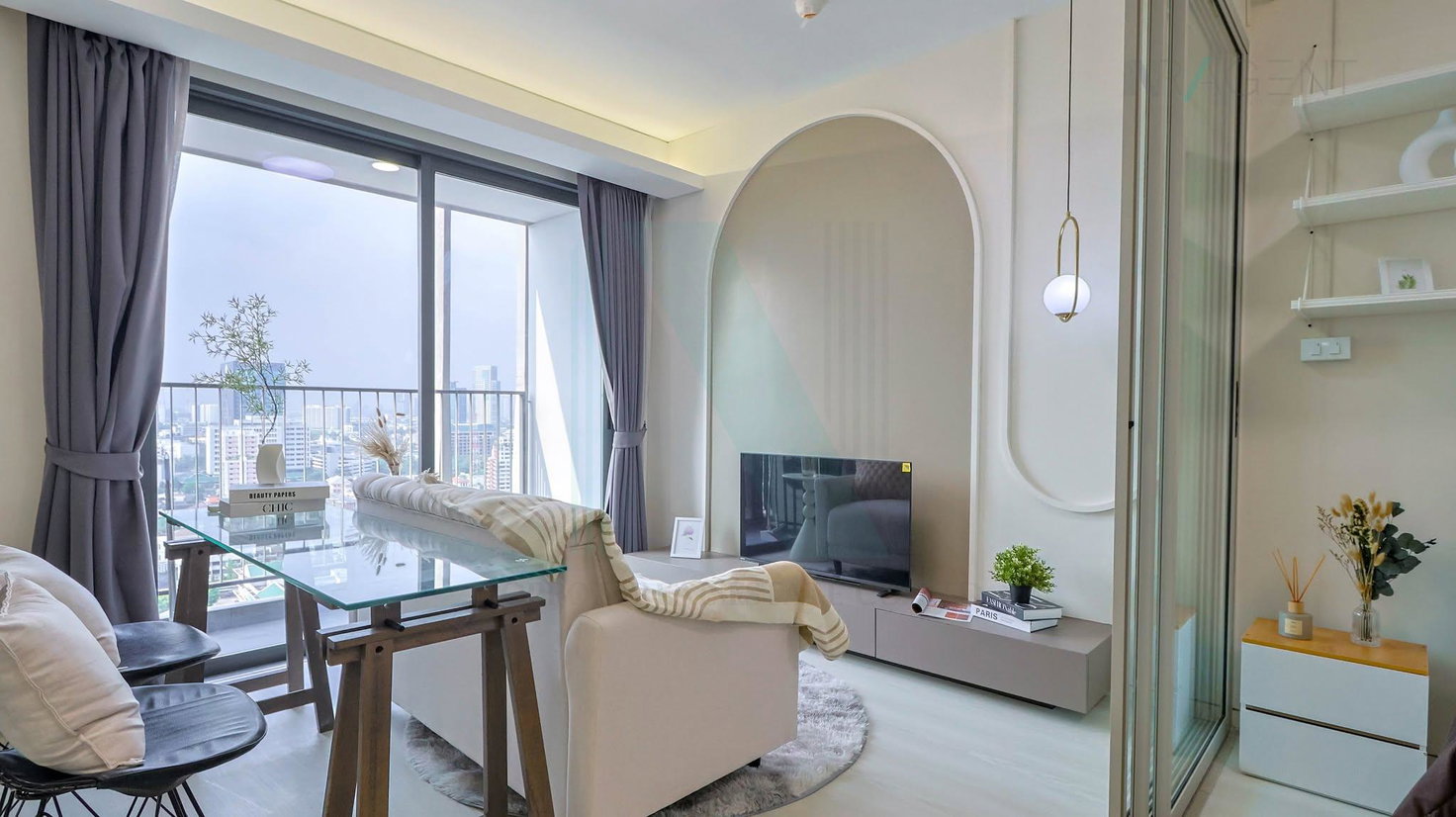 picture 🚩 For Sell Condo SIAMESE RATCHAKRU Building , Floor 21,1 bed room, Room size 31 sqm - 2/8