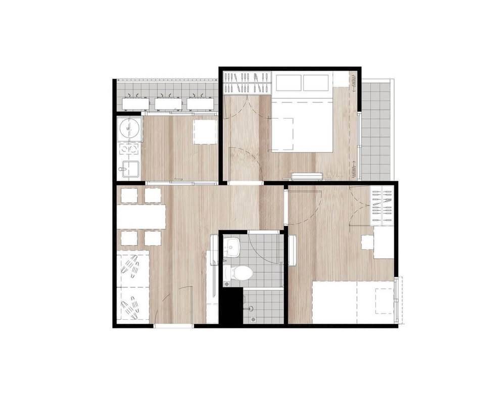 รูป คอนโด 2 ห้องนอน 43 ตร.ม. ให้เช่า ใน Notting Hill Sukhumvit 105 ใกล้ BTS Bearing 400 ม. (ID 3151746) - รูปที่ 15/15