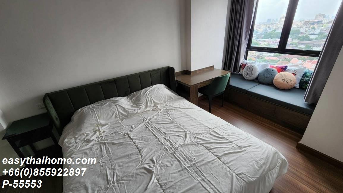 รูป P-55553 ให้เช่า (ศุภาลัย พรีเมียร์ เจริญนคร) | 1 ห้องนอน | วิวเมือง | เฟอร์นิเจอร์ครบ | พร้อมเข้าอยู่ 📞 Line ID: @easythaihome | 085-592-2897 - รูปที่ 5/8