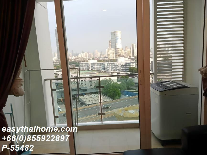 รูป P-55482 ให้เช่า (ที.ซี. กรีน) | 1 ห้องนอน | วิวเมือง | เฟอร์นิเจอร์ครบ | ใกล้ MRT พระราม 9 | พร้อมเข้าอยู่ 📞 Line ID: @easythaihome | 085-592-2897 - รูปที่ 4/7