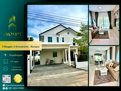 Houses for rent : UV01802 - Villaggio 2 Srinakarin - Bangna : MegaBangna 