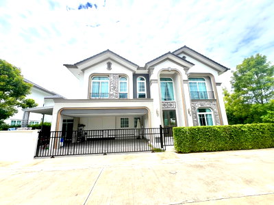 Houses for rent Bang Pu Industrial Estate : [Corner Unit | Private Zone] Luxury House for Rent at Grandio Bangna Km.5 – 4 BR/5 BA Brand New Furnished! Expat Friendly