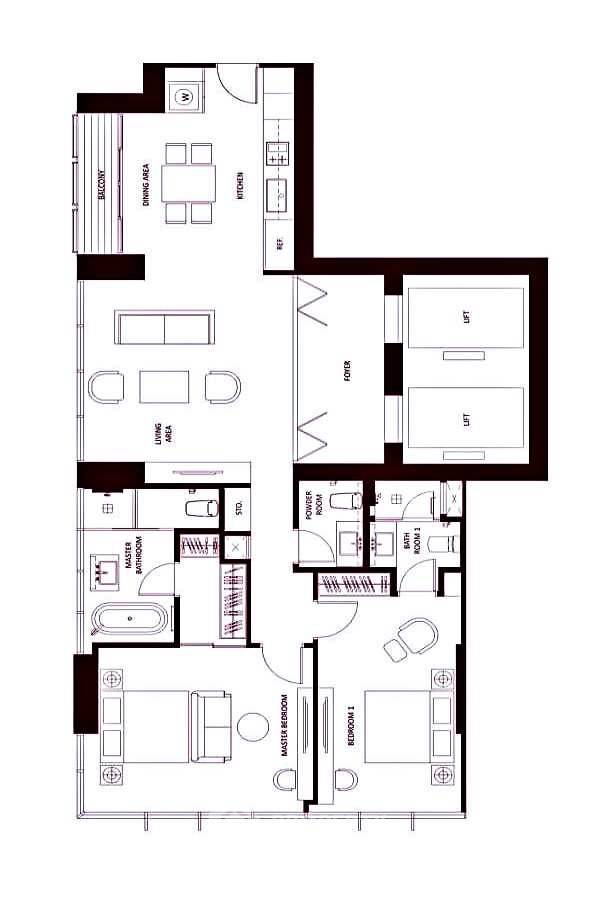 picture 19th-Floor 2-BR Condo At The Monument Thong Lo (ID 3150472) - 13/13