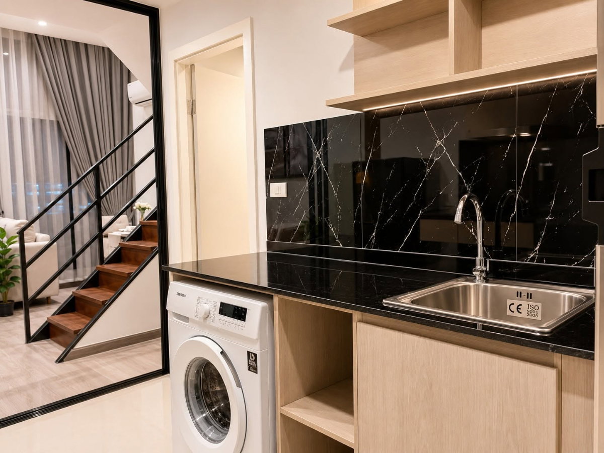 รูป (FY040) ให้เช่า THE COLLECT รัชดา 32 ห้อง Duplex ชั้น 7 ขนาด 28 ตร.ม. - รูปที่ 5/7