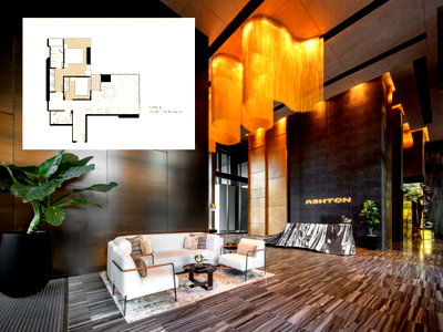 Condos for sale : Ashton Silom, the last unit before closing the project. The room is fully decorated.