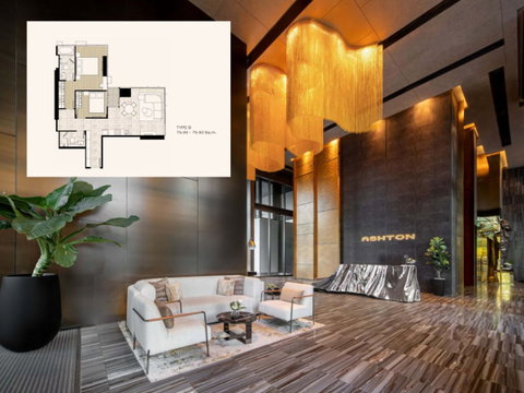 Ashton Silom, the last unit before closing the project. The room is fully decorated.