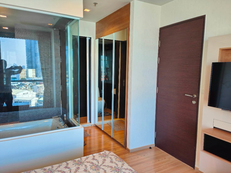 รูป ให้เช่า Rhythm Sathorn คอนโด 1 ห้องนอน 45 ตร.ม. วิวแม่น้ำเจ้าพระยา ใกล้ BTS สะพานตากสิน 300 ม. เฟอร์ครบ 25,000 บาท/เดือน - รูปที่ 9/9