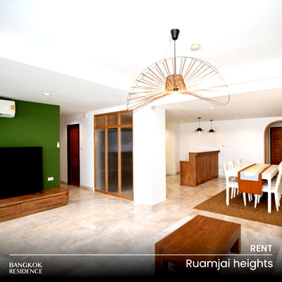 Condos for rent : Rental Condo 💎 Ruamjai Heights, 3BR 150 sq.m. 88K ✨ Beautiful Newly Renovated Unit, Next to NIST, Near MRT Phetchaburi 