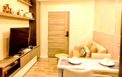 คอนโดให้เช่า : ให้เช่าคอนโด Notting Hill Sukhumvit 105 ใกล้ BTS แบริ่ง 400 เมตร ห้องมุม วิวสวน (Rt-01)