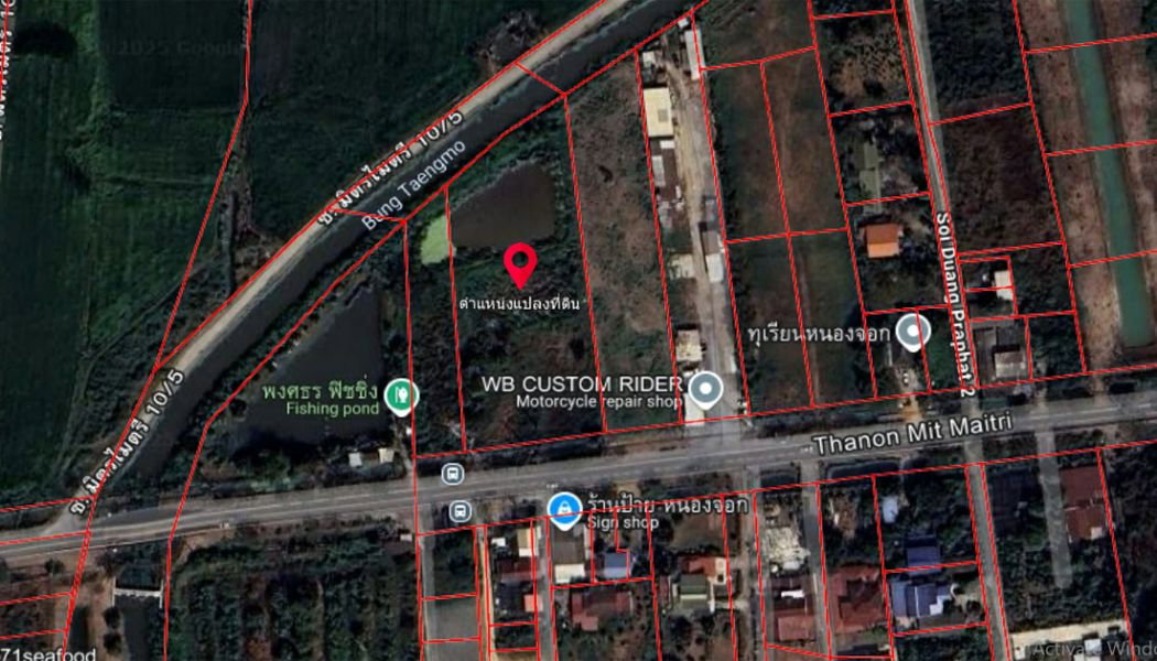 รูป ให้ เช่า ที่ดินหนองจอก 5 ไร่ 1 งาน 5.6 ตรว ติดถนนใหญ่ - รูปที่ 2/8
