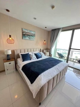     Condo for Rent at Wongamat – Riviera Wongamat Beach Studio, Sea & City View, 3-Minute Walk to the Beach