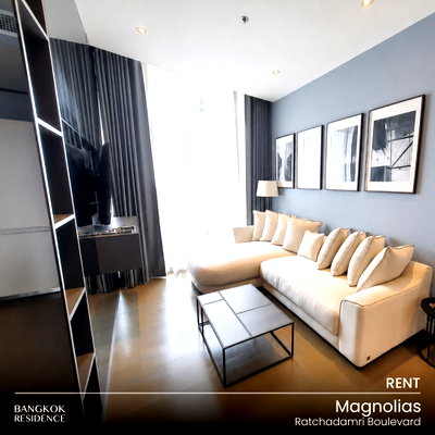 Condos for rent : Rental Condo 💎 Magnolias Ratchadamri Boulevard, 1BR 55.91 sq.m. 50K 🌃 Prime Location Unit, Ready to Rent, Near BTS Chitlom 