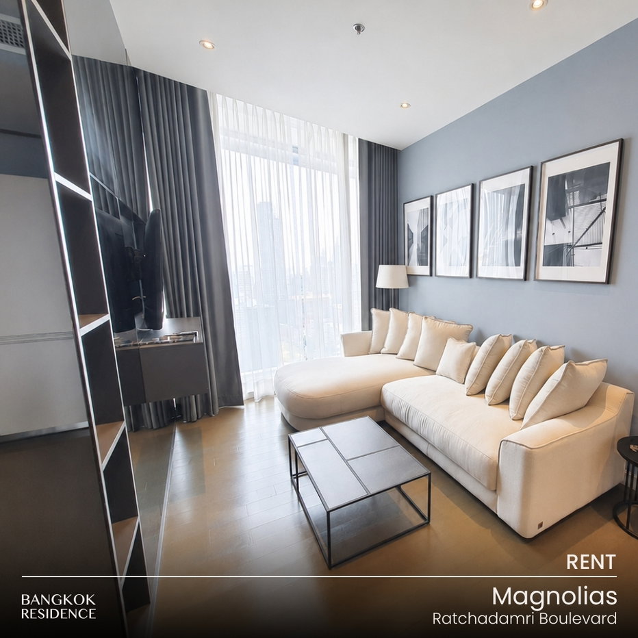 รูป เช่าคอนโด 💎 Magnolias Ratchadamri Boulevard 1นอน 55.91ตร.ม. 50k 🌃 ยูนิตทำเลดี พร้อมเช่า ใกล้ BTS ชิดลม - รูปที่ 1/7
